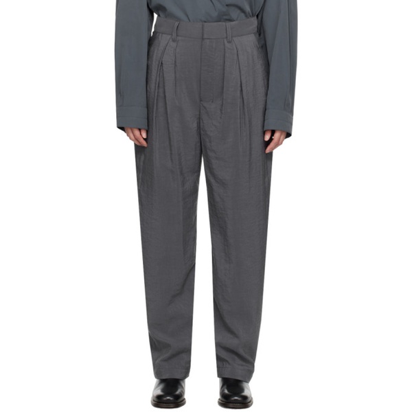  르메르 LEMAIRE Gray Soft Pleated Trousers 232646F087002