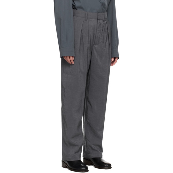  르메르 LEMAIRE Gray Soft Pleated Trousers 232646F087002