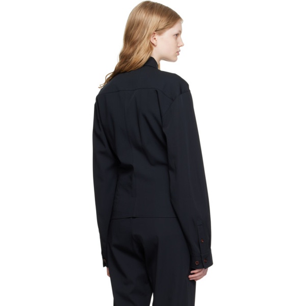  르메르 LEMAIRE Black Two Pocket Shirt 231646F109019