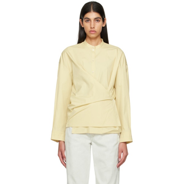  르메르 LEMAIRE Yellow Twisted Shirt 231646F109026