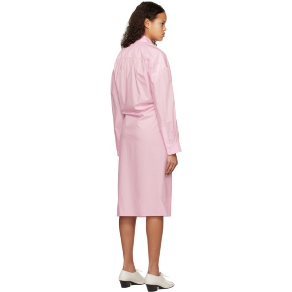  르메르 LEMAIRE Pink Twisted Midi Dress 231646F054030