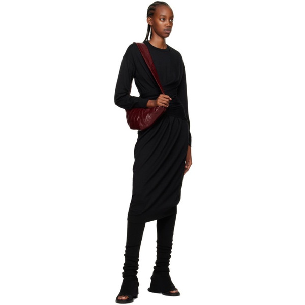  르메르 LEMAIRE Black Wrap Midi Dress 222646F054025