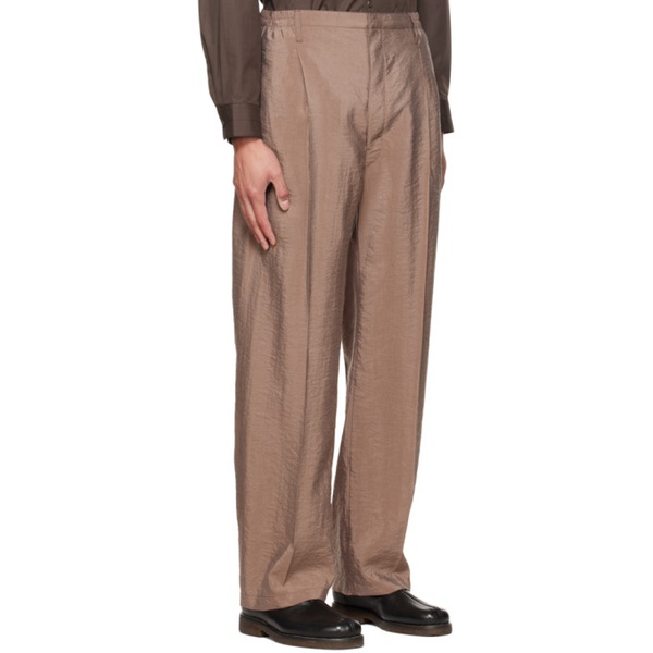  르메르 LEMAIRE Brown Easy Trousers 222646M191020