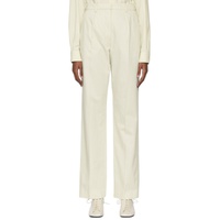 르메르 LEMAIRE 오프화이트 Off-White Cotton Trousers 221646F087007