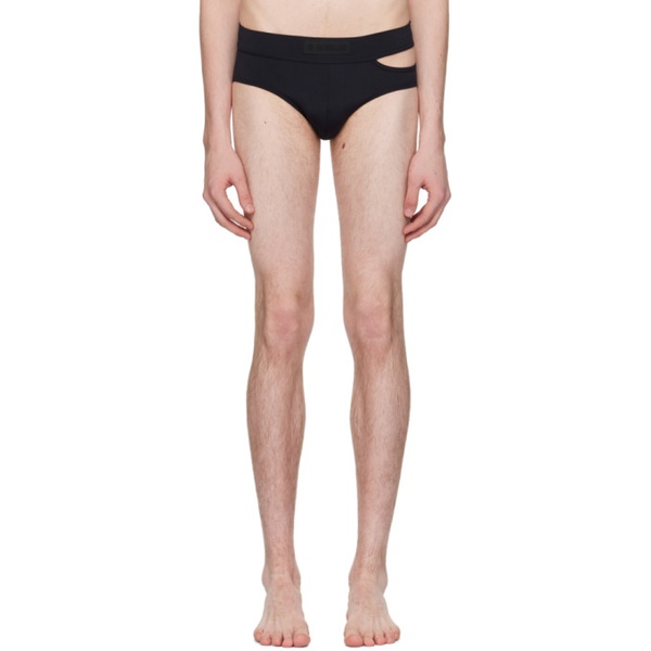  LGN Louis Gabriel Nouchi Black Cutout Swim Briefs 241617M208000