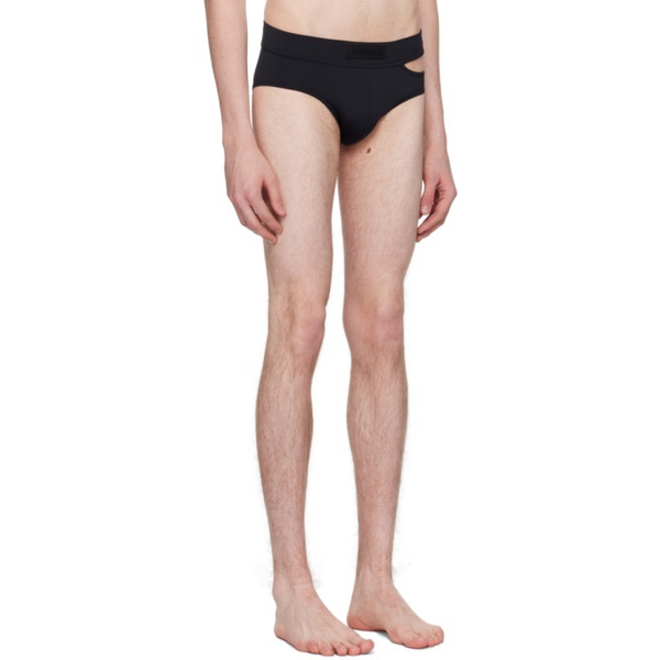  LGN Louis Gabriel Nouchi Black Cutout Swim Briefs 241617M208000