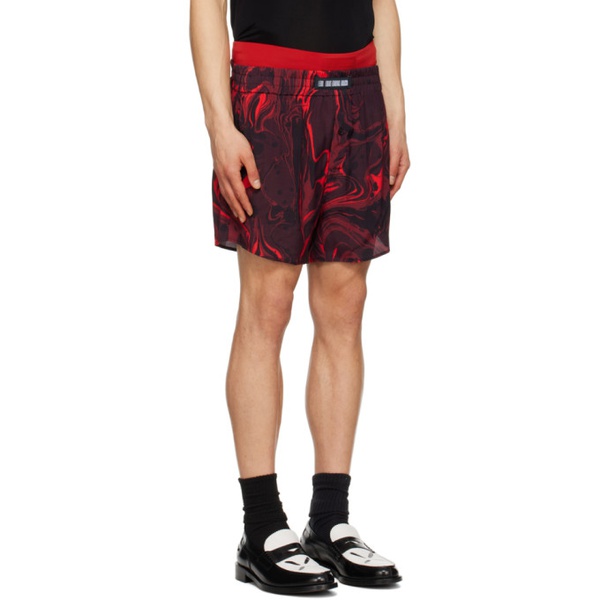  LGN Louis Gabriel Nouchi Red Graphic Pyjama Shorts 231617M193003