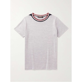 로로 피아나 LORO PIANA KIDS Striped Silk and Cotton-Blend T-Shirt 1647597294908935