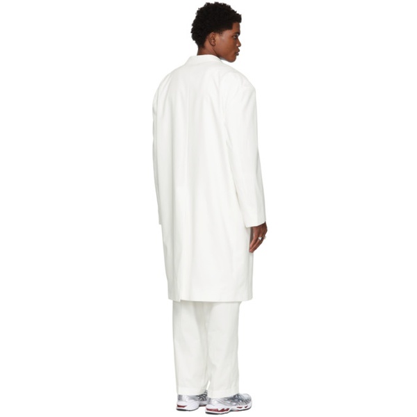  LUU DAN SSENSE Exclusive 오프화이트 Off-White 90s Tailored Coat 221331M176001
