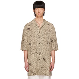 LUU DAN Beige Snake Pyjama Shirt 222331M192004