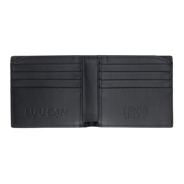  LUU DAN Black Leather Bifold Wallet 241331M164000