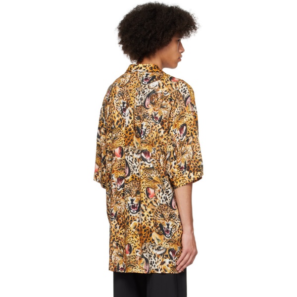 LUU DAN Beige Leopard Collage Shirt 222331M192002