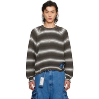 LUU DAN Gray Striped Sweater 241331M201000