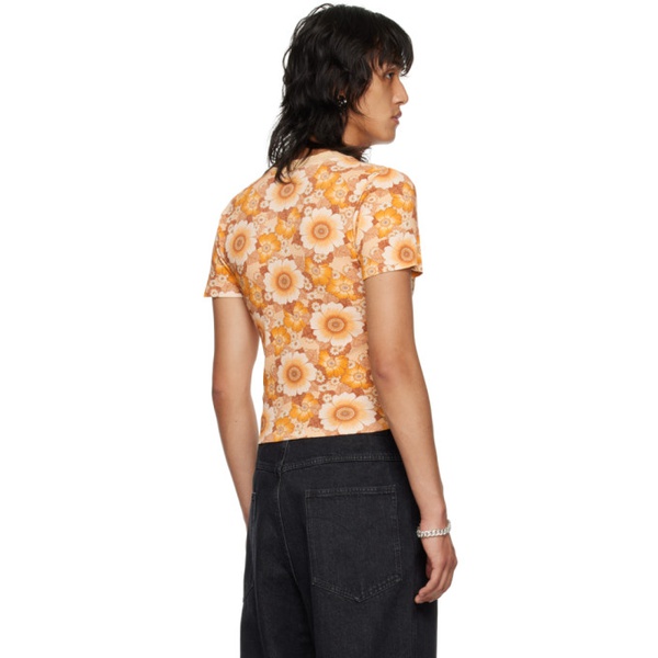  LUU DAN Orange Printed T-Shirt 232331M213002