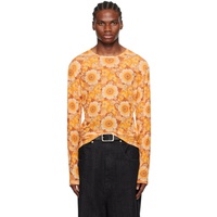 LUU DAN Orange Floral Long Sleeve T-Shirt 232331M213011