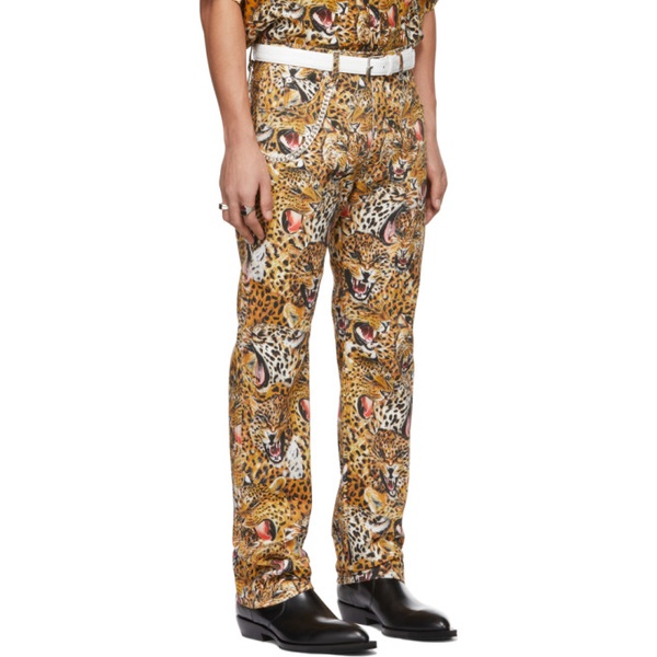  LUU DAN SSENSE Exclusive Beige Leopard Collage Jeans 221331M186001