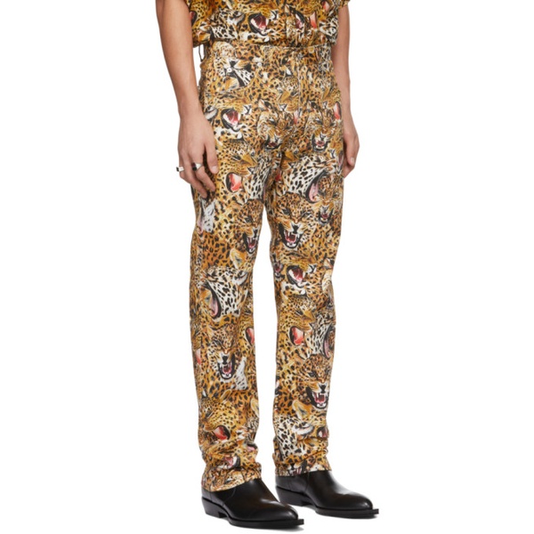  LUU DAN SSENSE Exclusive Beige Leopard Collage Jeans 221331M186001