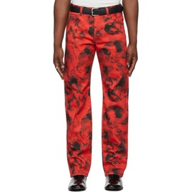 LUU DAN SSENSE Exclusive Red Rose Burst Jeans 221331M186000