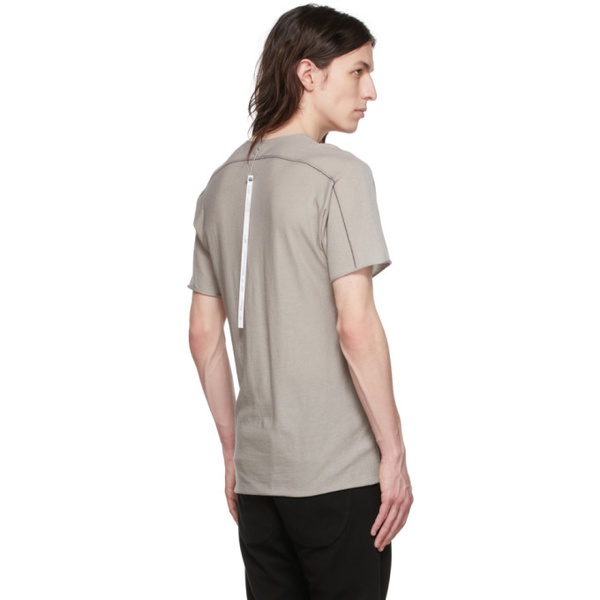  레이블 언더 컨스트럭션 Label Under Construction Grey Cotton T-Shirt 221925M213007