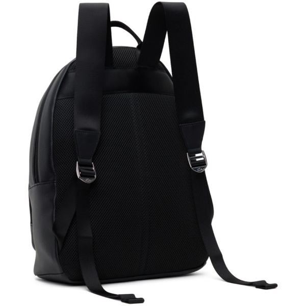 라코스테 라코스테 Lacoste Black Faux-Leather Backpack 241268M166004