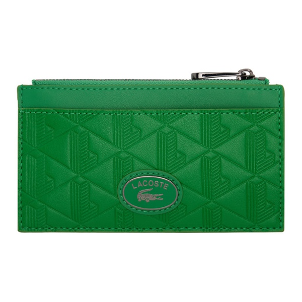 라코스테 라코스테 Lacoste Green Monogramme Zipped Wallet 241268M164006