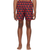 라코스테 Lacoste Red Robert George Print Swim Shorts 241268M208011