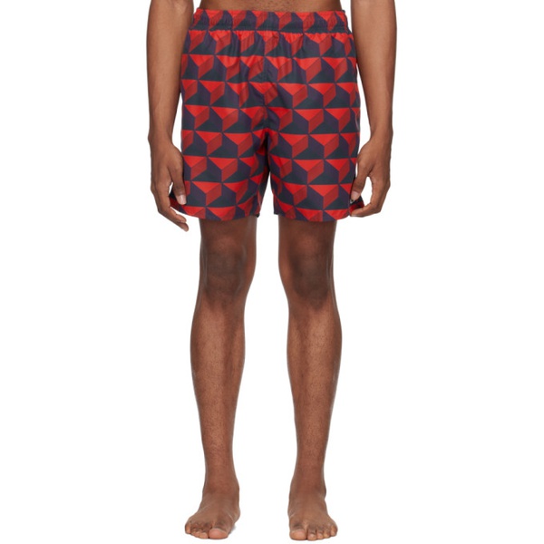 라코스테 라코스테 Lacoste Red Robert George Print Swim Shorts 241268M208011