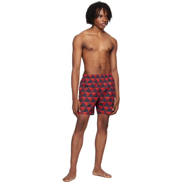 라코스테 라코스테 Lacoste Red Robert George Print Swim Shorts 241268M208011