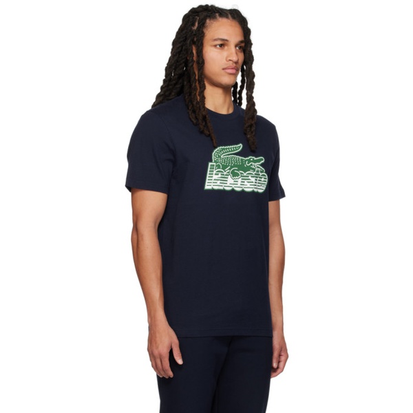 라코스테 라코스테 Lacoste Navy Graphic T-Shirt 231268M213045