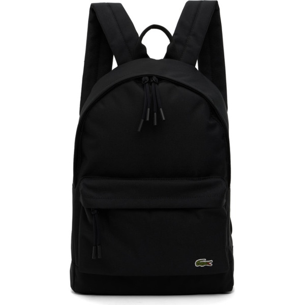 라코스테 라코스테 Lacoste Black Zip Backpack 232268M166001