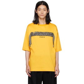 랑방 Lanvin Yellow Curb Lace T-Shirt 232254M213005