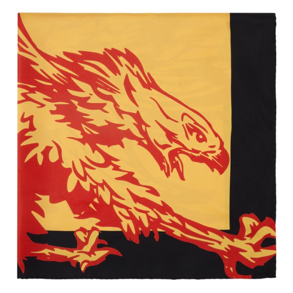  랑방 Lanvin Yellow Future 에디트 Edition Printed Silk Eagle Scarf 242254M150000