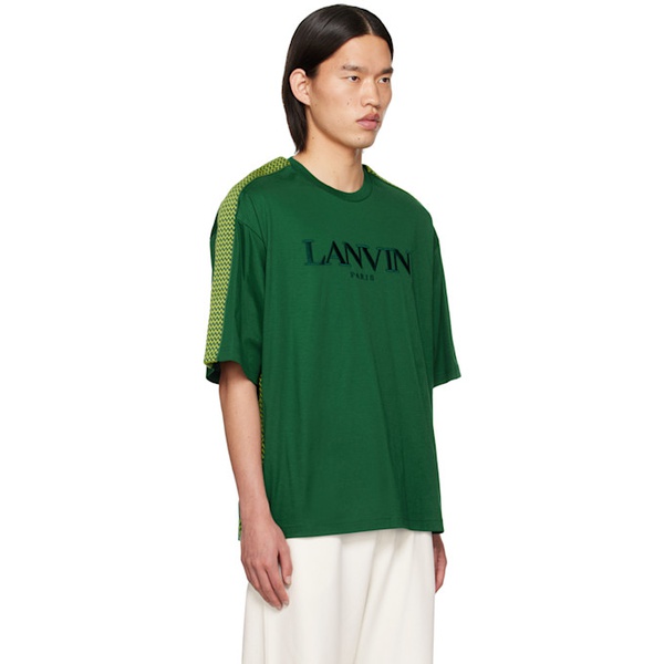  랑방 Lanvin Green Curb Side T-Shirt 241254M213020