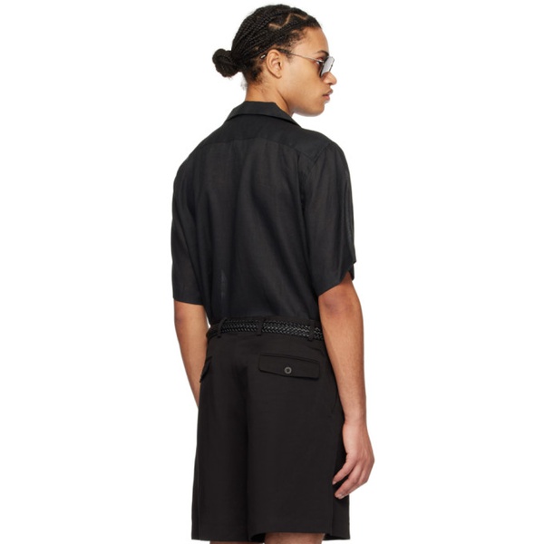  Lardini Black Patch Pocket Shirt 241125M192013
