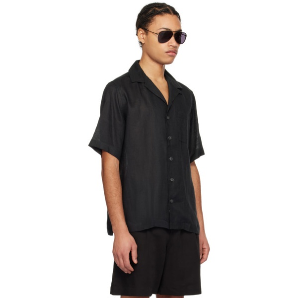  Lardini Black Patch Pocket Shirt 241125M192013