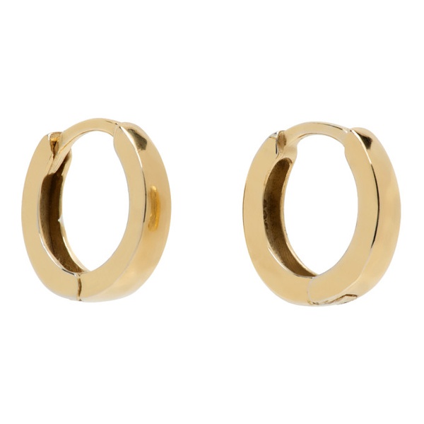  로라 롬바르디 Laura Lombardi Gold Clutch Hoop Earrings 241253F022011
