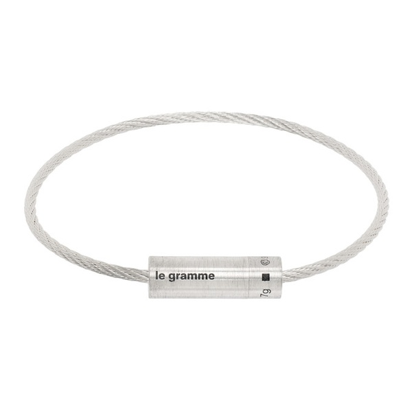  르 그램 Le Gramme Silver Le 7g Cable Bracelet 241694M142011