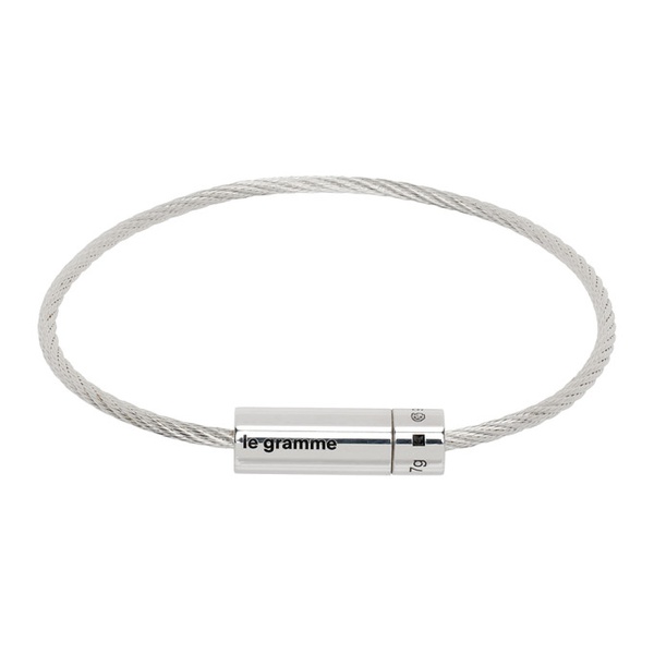  르 그램 Le Gramme Silver Le 7g Cable Bracelet 241694M142014
