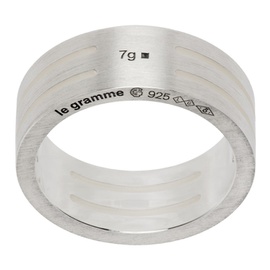 르 그램 Le Gramme Silver Perforated Ribbon 7g Ring 241694M147006