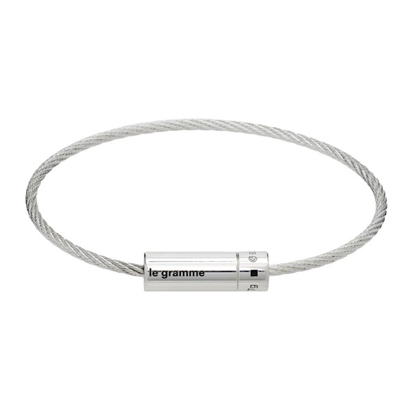  르 그램 Le Gramme Silver Cable Le 7g Bracelet 242694M142005