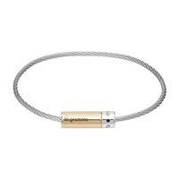 르 그램 Le Gramme Silver & Gold Cable Le 7g Bracelet 242694M142020