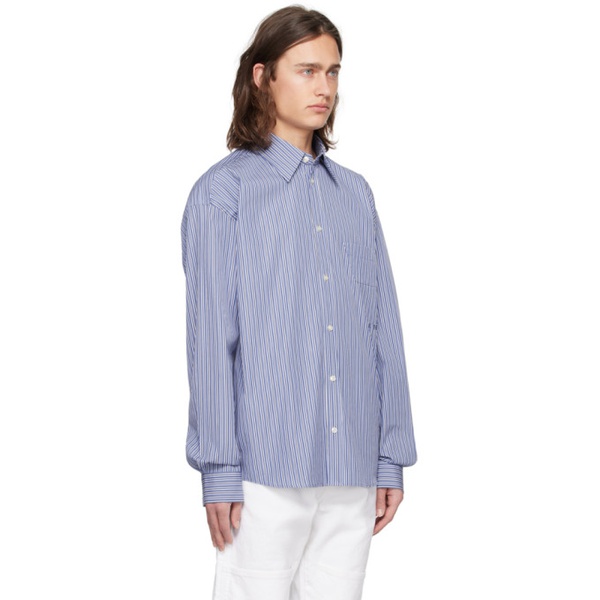  Le PEERE Blue Stripe Shirt 241215M192013