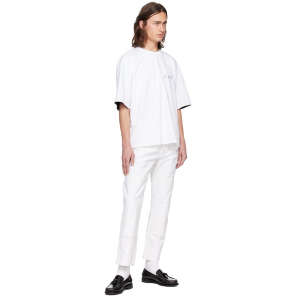  Le PEERE White Double Sleeve T-Shirt 241215M213008