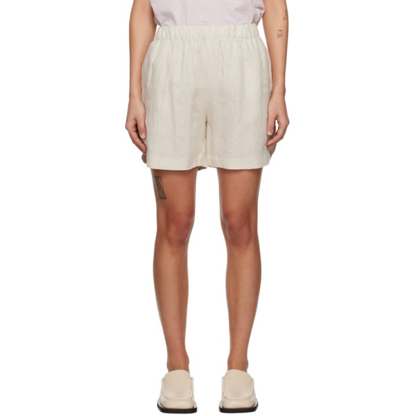  르 쁘띠 트루 Le Petit Trou Beige Lucie Shorts 231980F088001