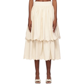 르 쁘띠 트루 Le Petit Trou 오프화이트 Off-White Frida Midi Skirt 241980F092000