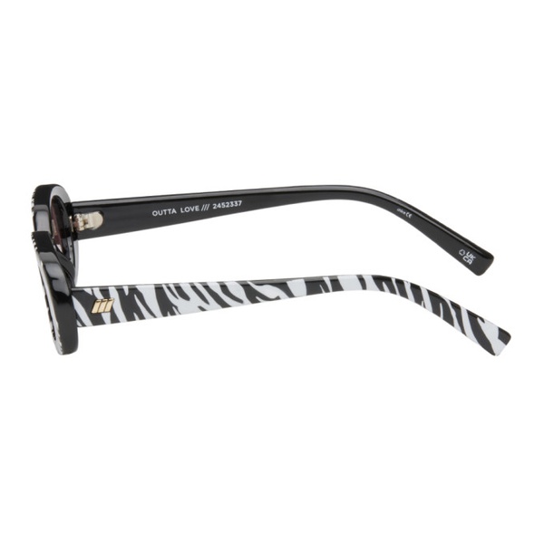  Le Specs Black & White Outta Love Sunglasses 242135F005007