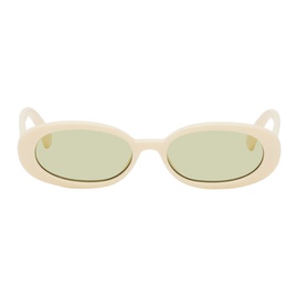 Le Specs SSENSE Exclusive 오프화이트 Off-White Outta Love Sunglasses 242135F005027