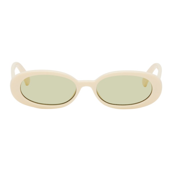  Le Specs SSENSE Exclusive 오프화이트 Off-White Outta Love Sunglasses 242135F005027