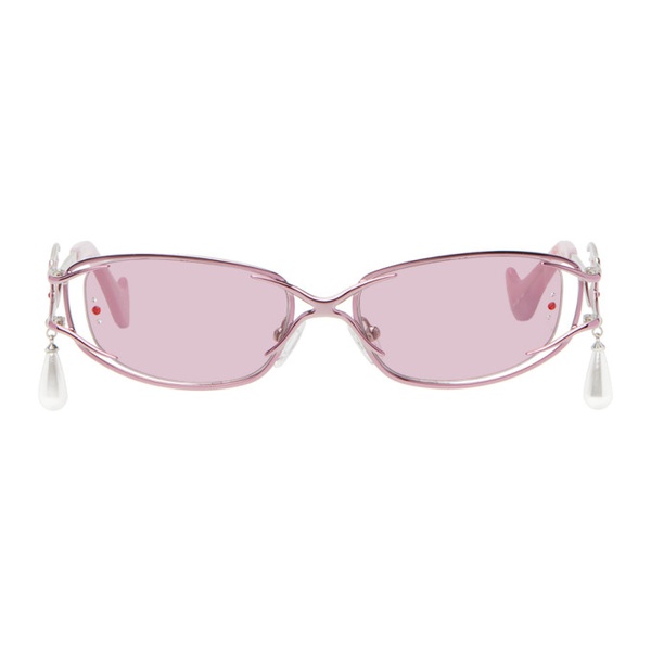  Le Specs Pink Ian Charms 에디트 Edition Daddys Girl Sunglasses 242135F005032