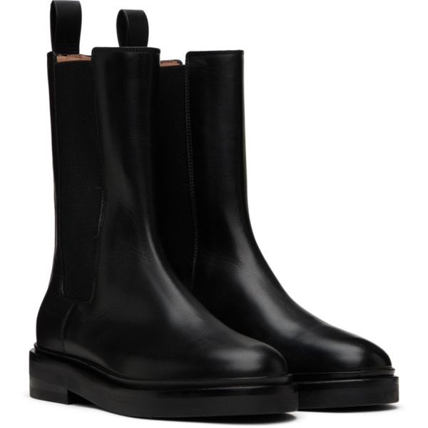  레글레스 Legres Black Leather Chelsea Boots 222448F113000
